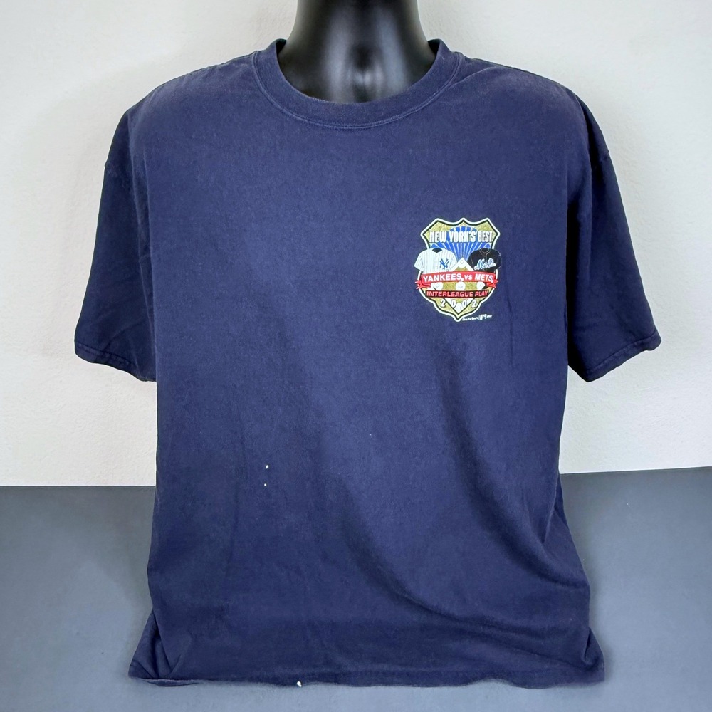 Vintage Yankees vs Mets Interleague Play T-shirt XL Gear For Sports Mens 2002